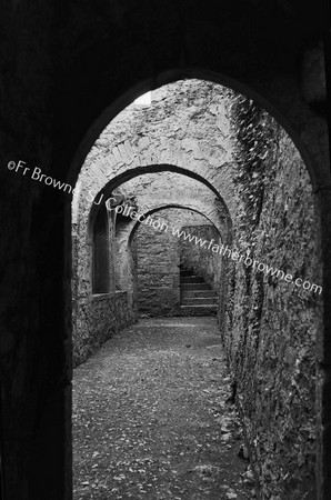 FRANCISCAN FRIARY S.WALK OF CLOISTERS LOOKING TOWARDS DORMITORY STAIRS